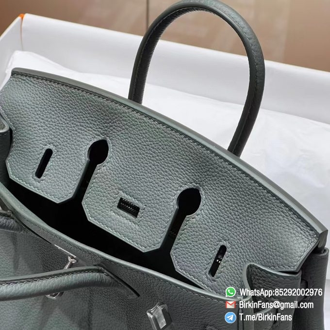 Best Fake Hermes Bag Birkin 25 Black Togo Calfskin Leather Silver Hardware 04