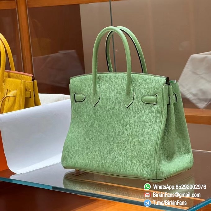 Best Replica Hermes Bags Birkin 25cm Menthe 6W Togo Leather Gold Plaque 5