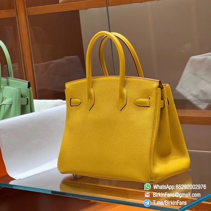 Best Replica Hermes Bags Birkin 25cm Soleil 9H Togo Leather Gold Plaque 4