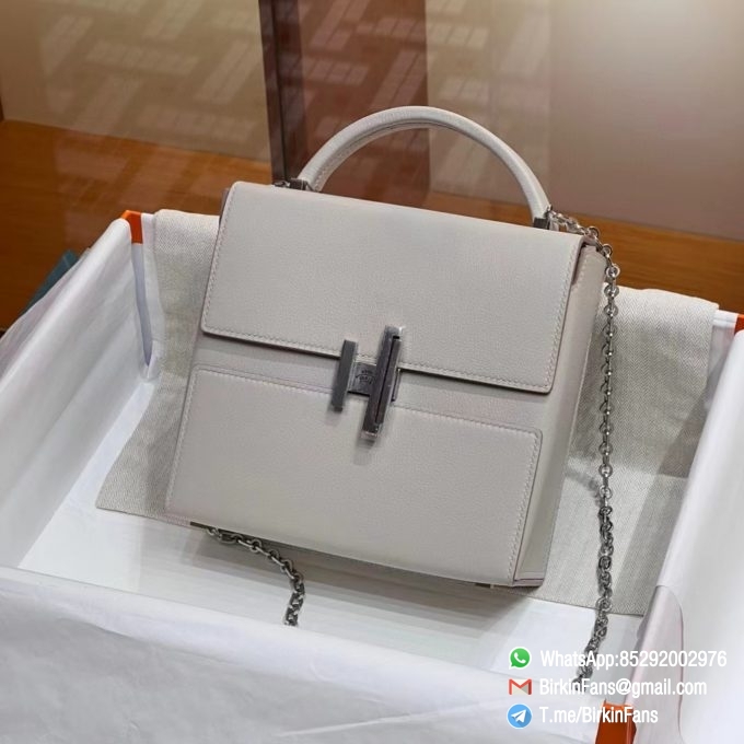 Best Replica Hermes Cinhetic Clutch Bag Craie 10 Evercolor Leather Top Handle Bags 0