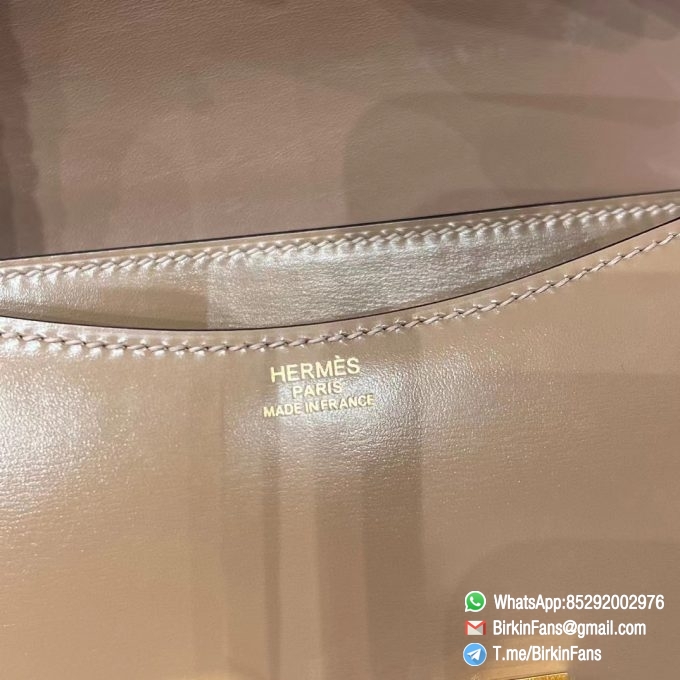 Best Replica Hermes Constance Mini Bag 18cm Kraft 2H Box Leather Gold Hardware 2