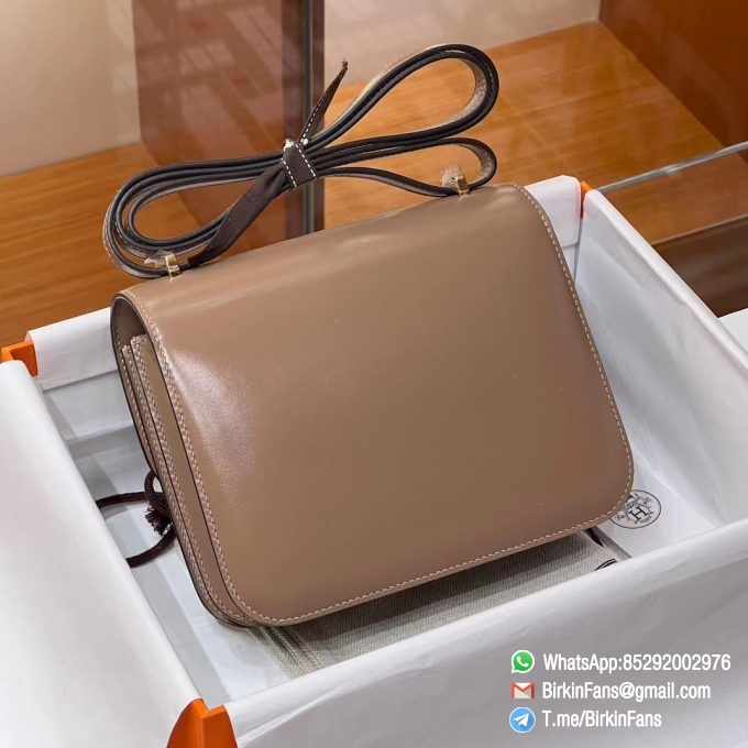 Best Replica Hermes Constance Mini Bag 18cm Kraft 2H Box Leather Gold Hardware 5