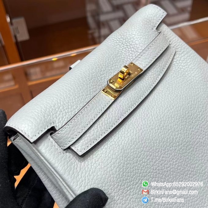 Best Replica Hermes Kelly Ado Backpack 21cm Bleu Glacier 8U Togo Leather Gold Hardware 03