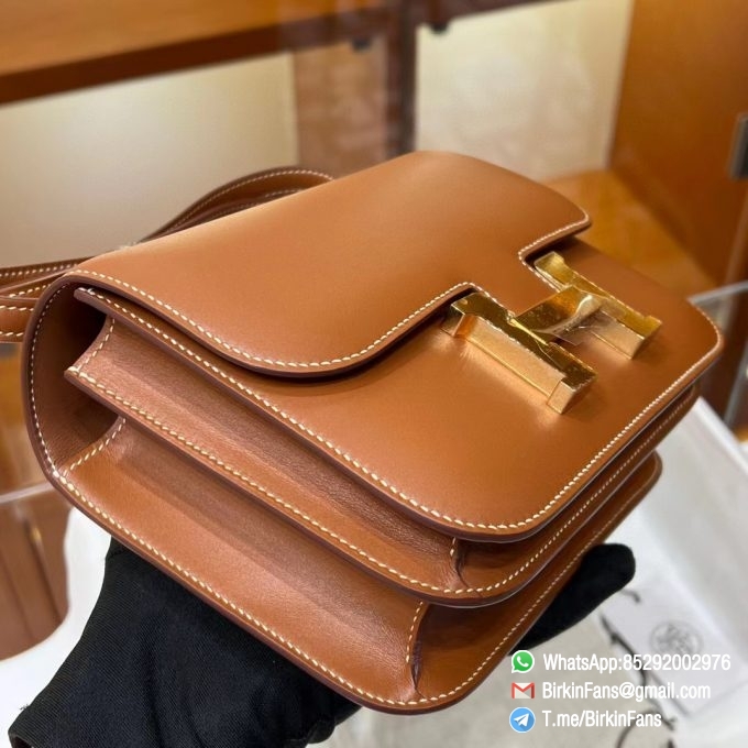 Best Replica Hermes Bags Constance Mini Bag 18cm Brown Gold 37 Box Leather Gold Hardware 2